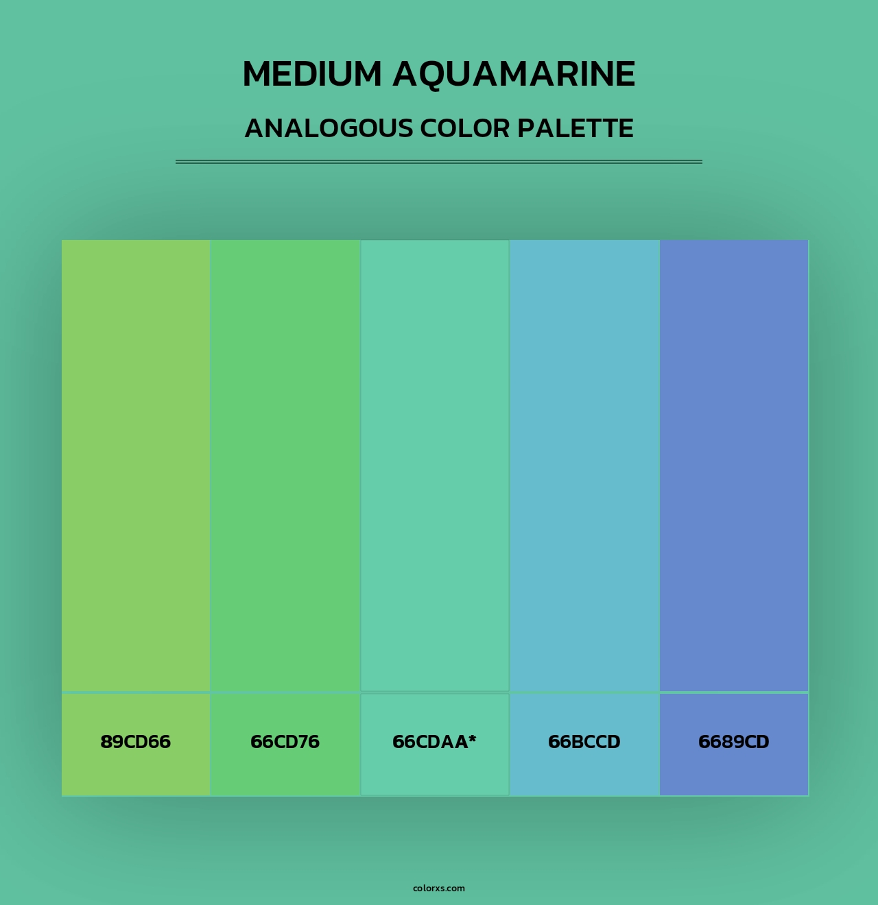 Medium Aquamarine - Analogous Color Palette