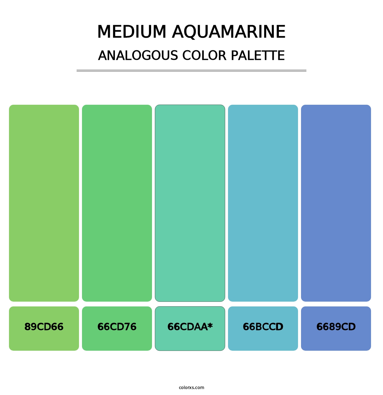 Medium Aquamarine - Analogous Color Palette
