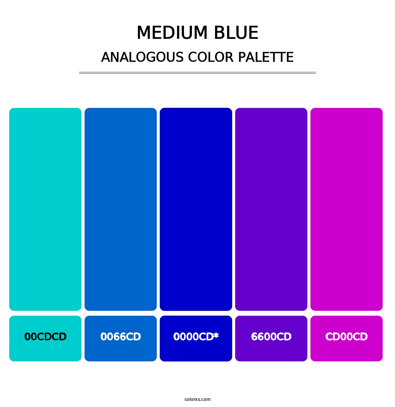 Medium Blue - Analogous Color Palette