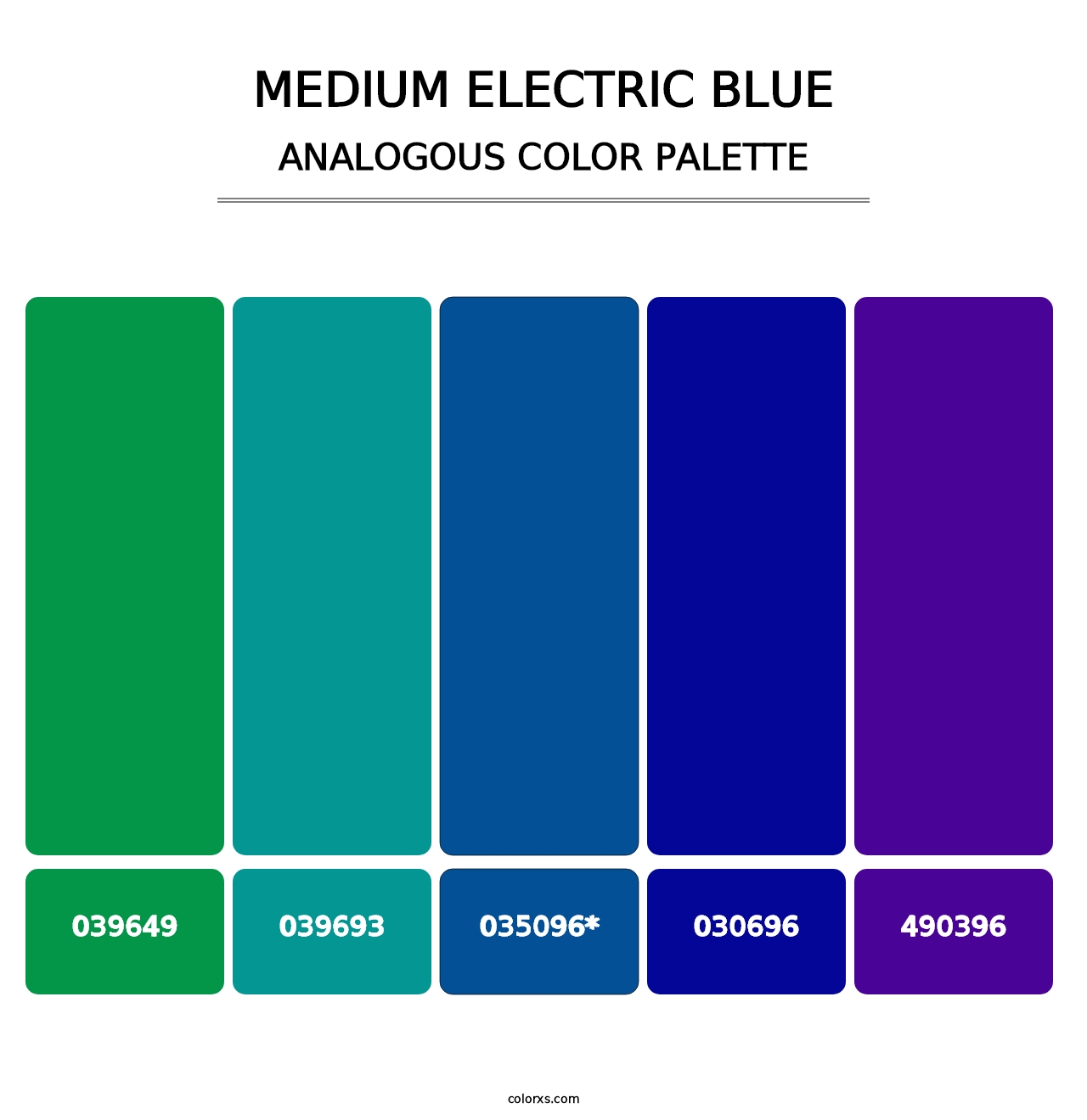 Medium Electric Blue - Analogous Color Palette