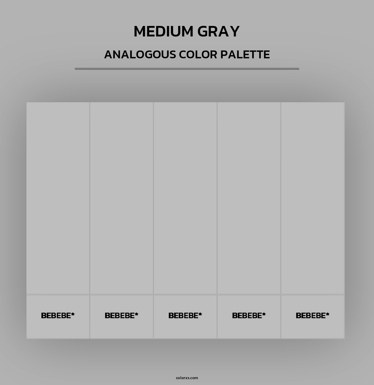 Medium Gray - Analogous Color Palette