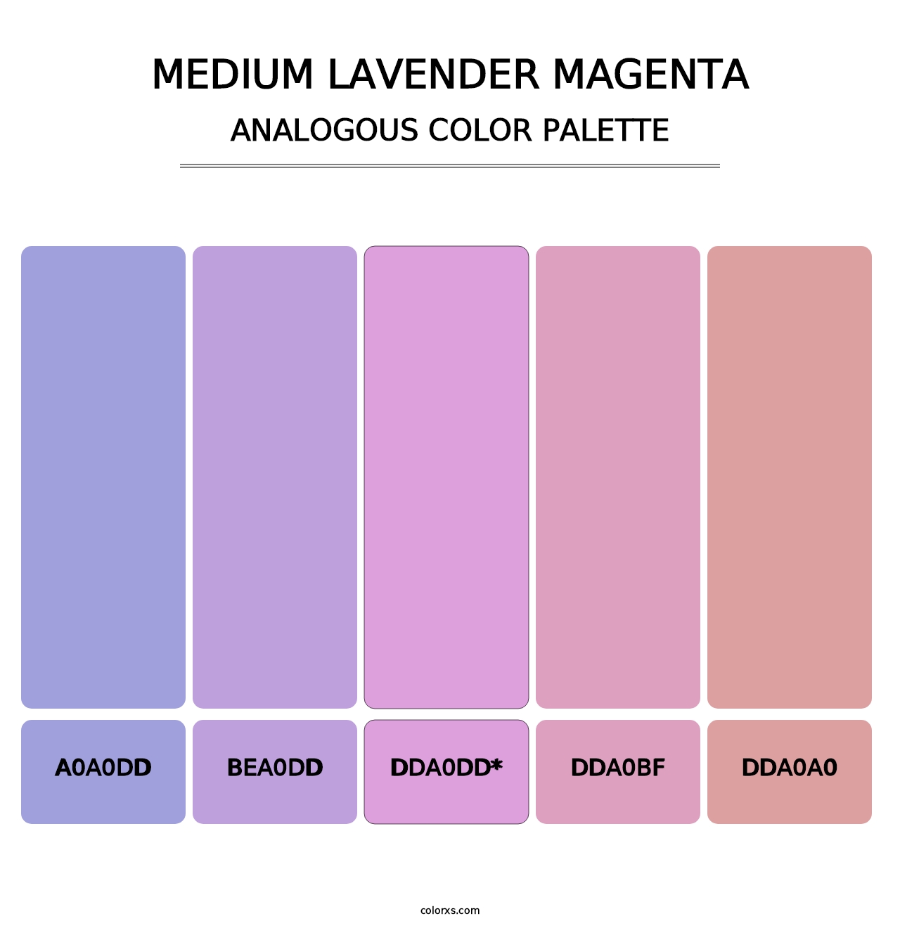 Medium Lavender Magenta - Analogous Color Palette