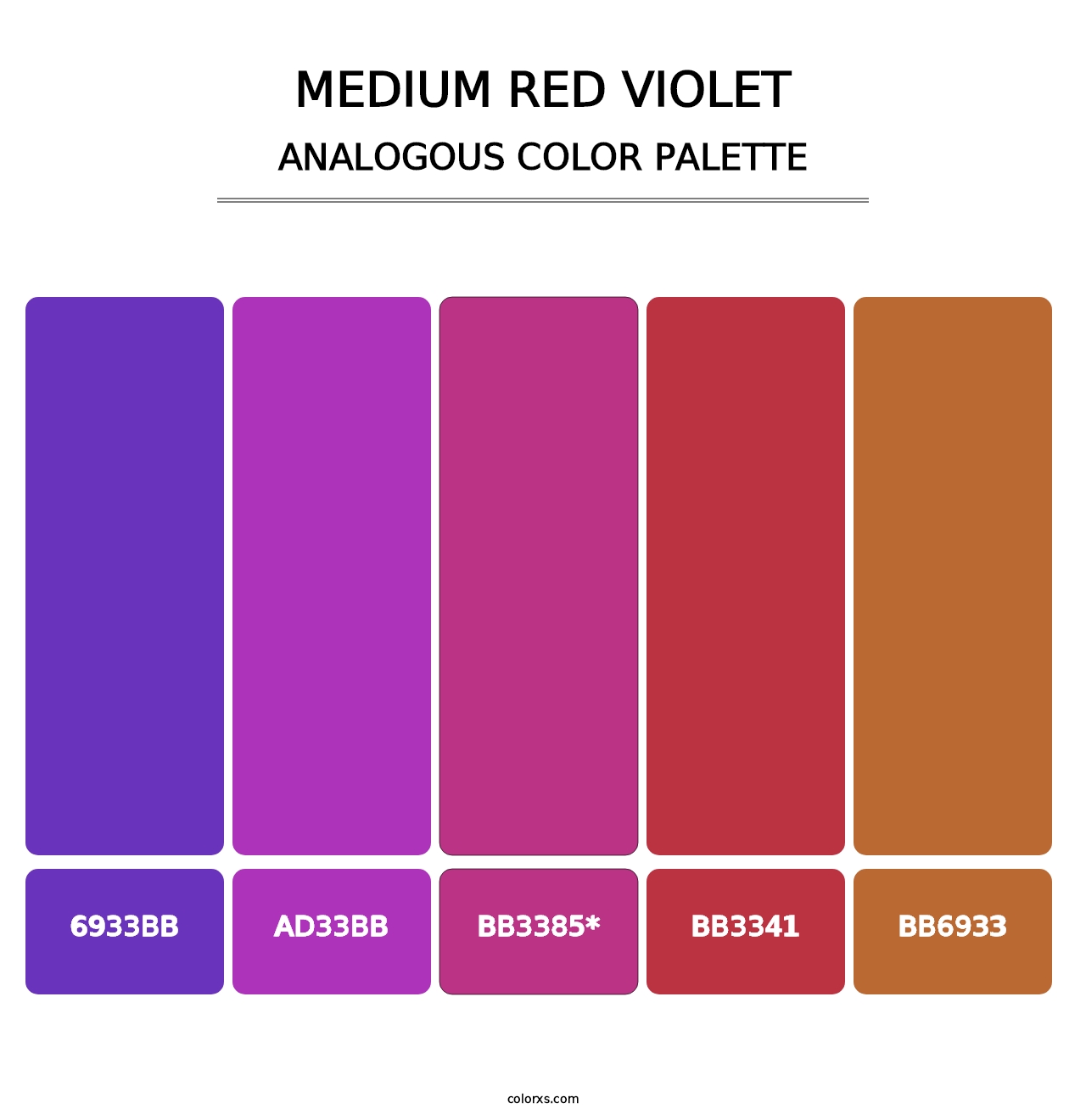 Medium Red Violet - Analogous Color Palette