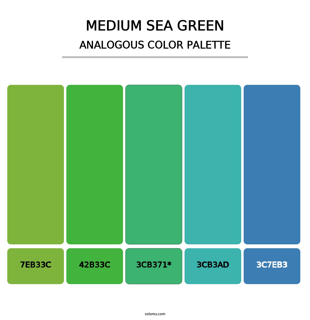 Medium Sea Green - Analogous Color Palette