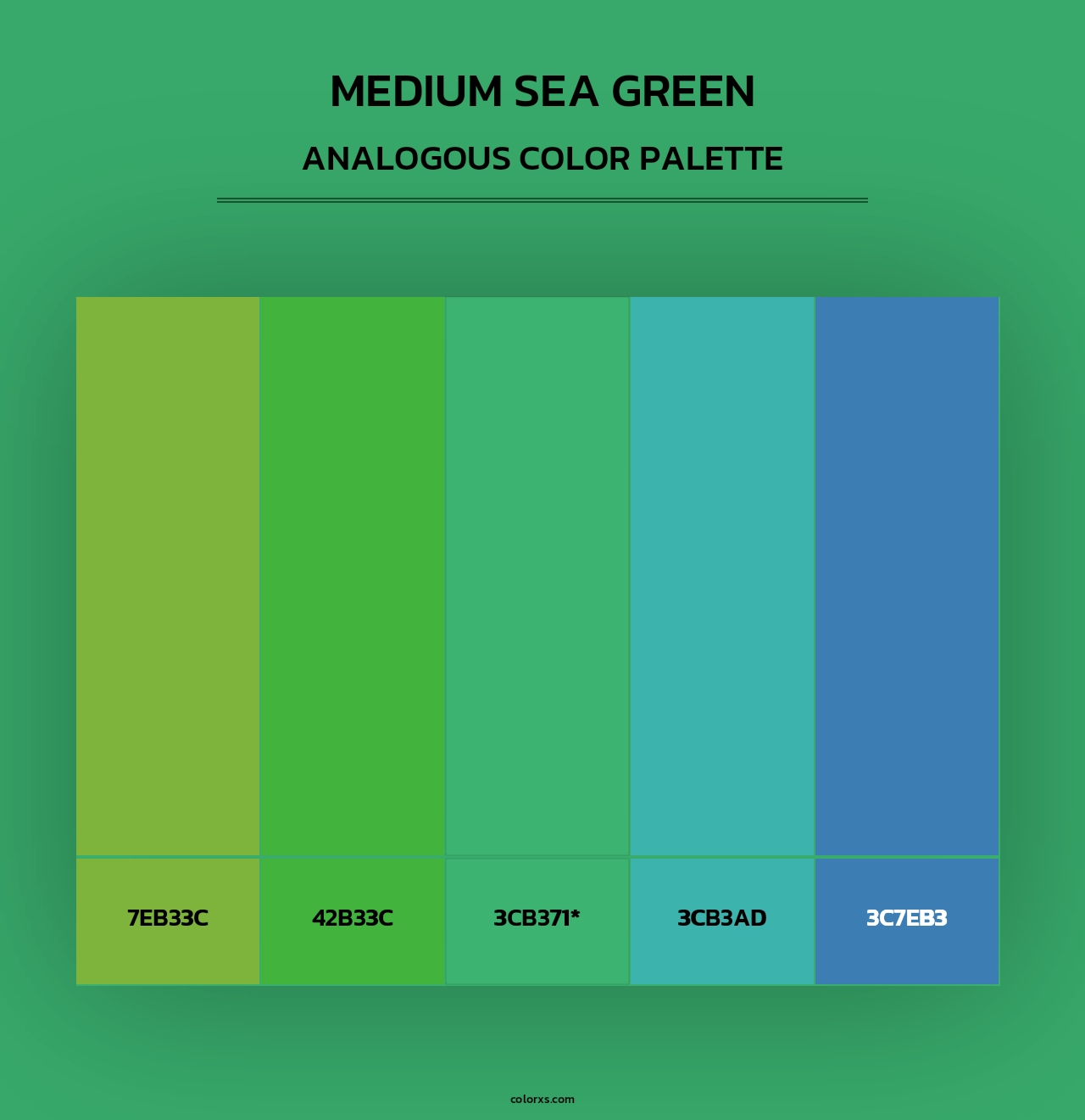 Medium Sea Green - Analogous Color Palette
