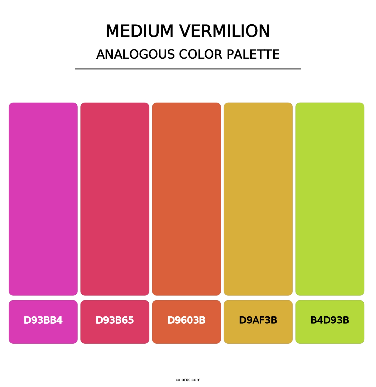Medium Vermilion - Analogous Color Palette