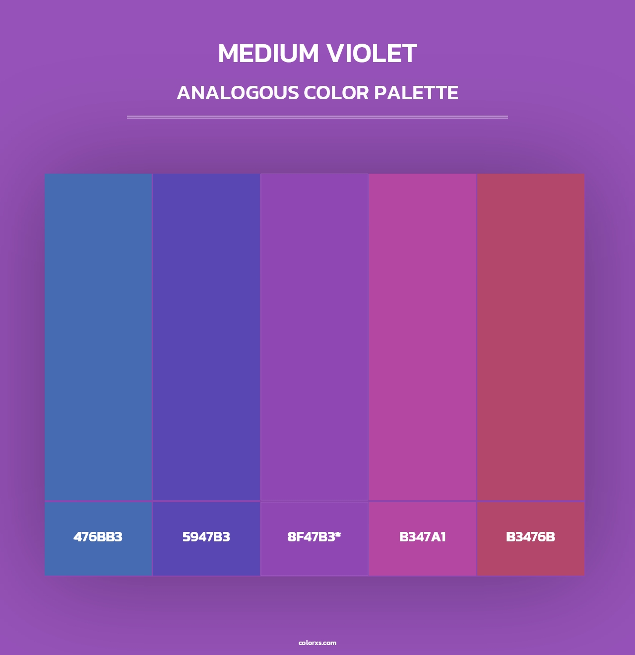 Medium Violet - Analogous Color Palette