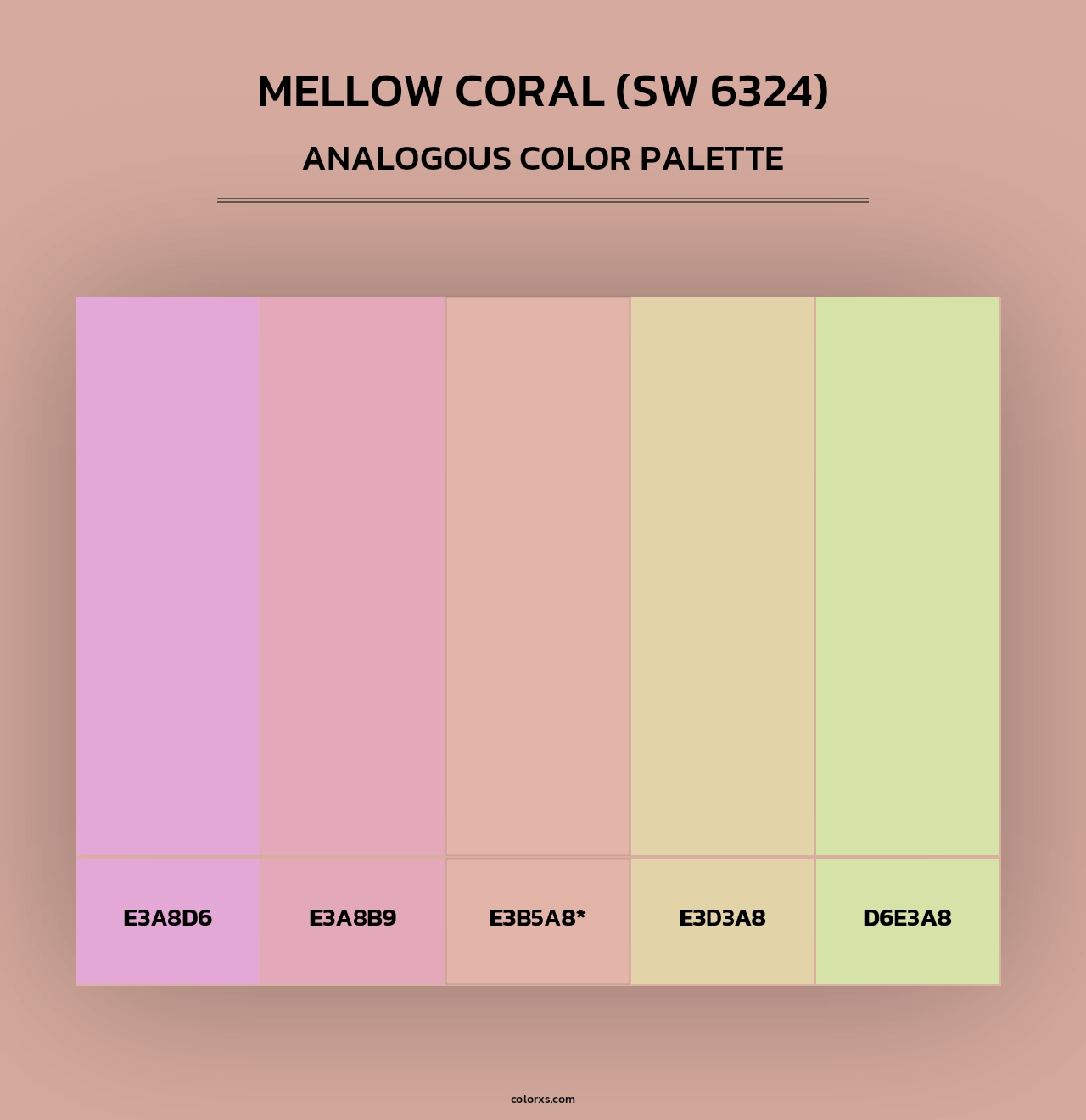 Mellow Coral (SW 6324) - Analogous Color Palette