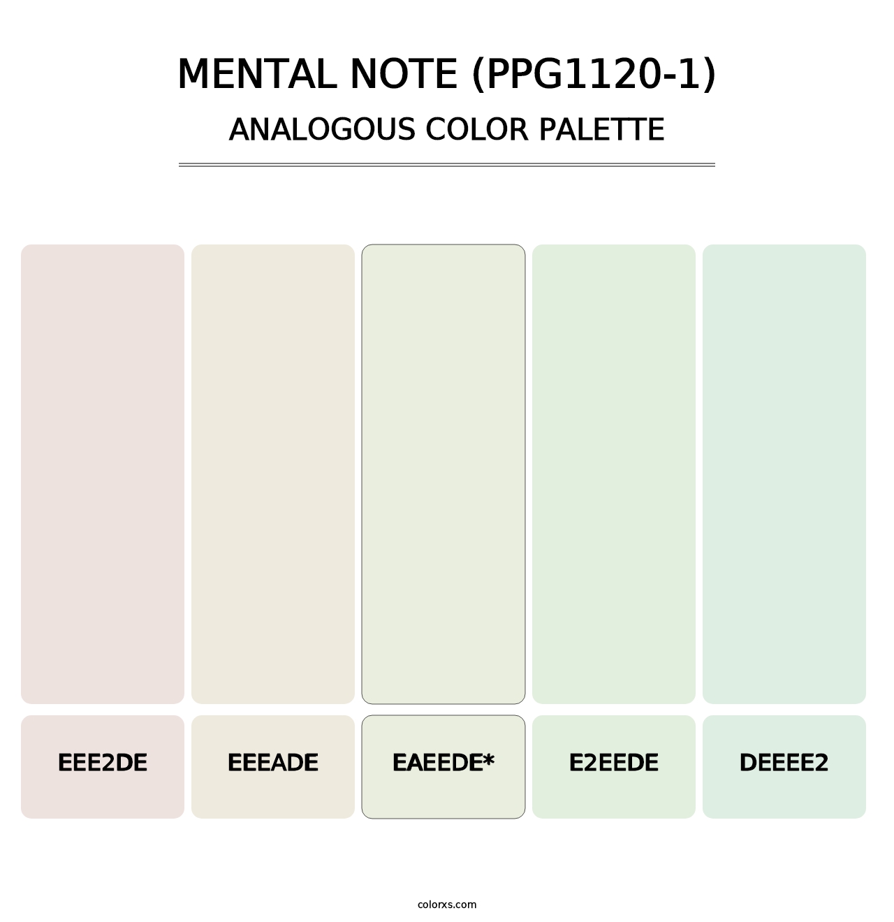 Mental Note (PPG1120-1) - Analogous Color Palette