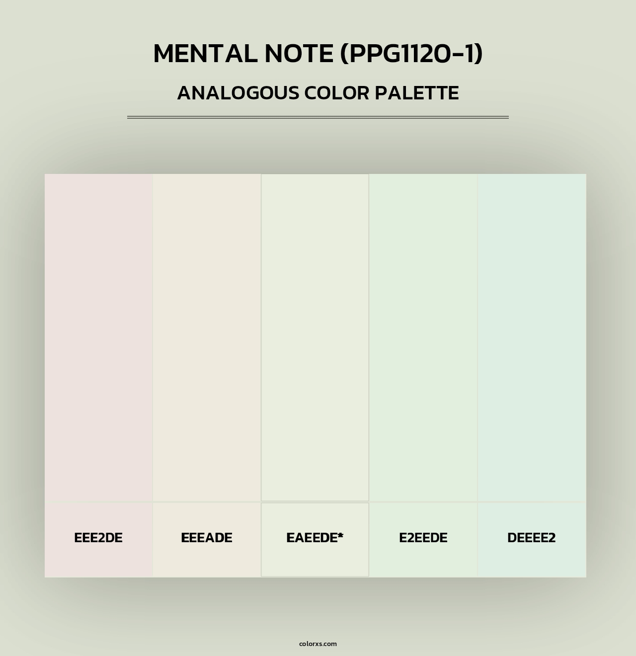 Mental Note (PPG1120-1) - Analogous Color Palette