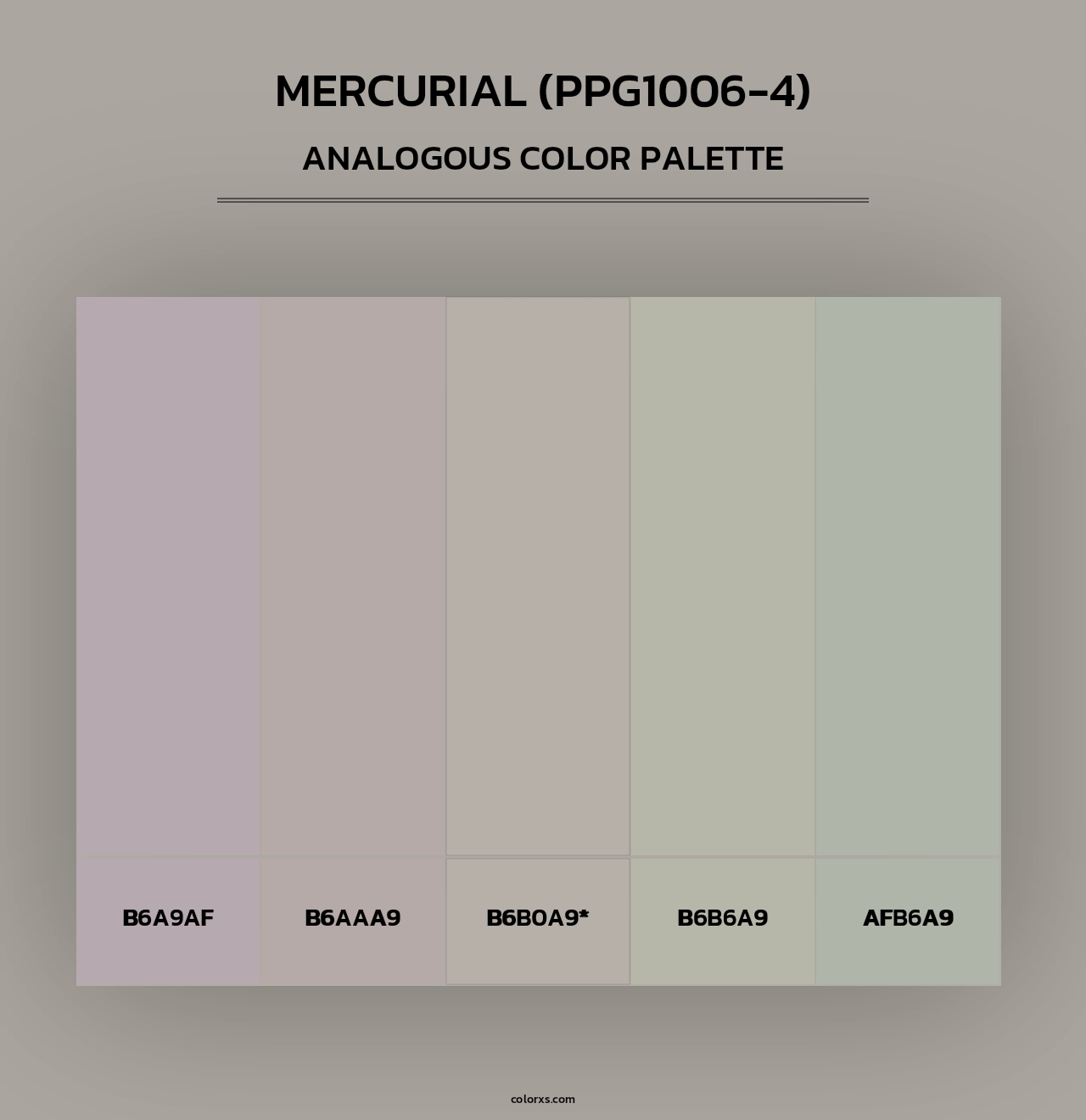 Mercurial (PPG1006-4) - Analogous Color Palette