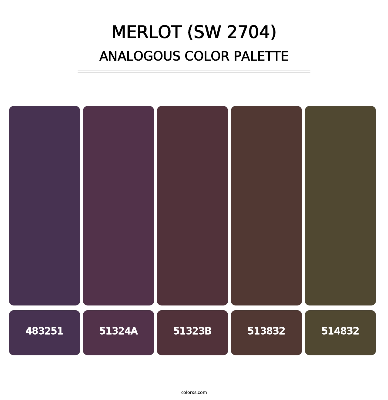 Merlot (SW 2704) - Analogous Color Palette