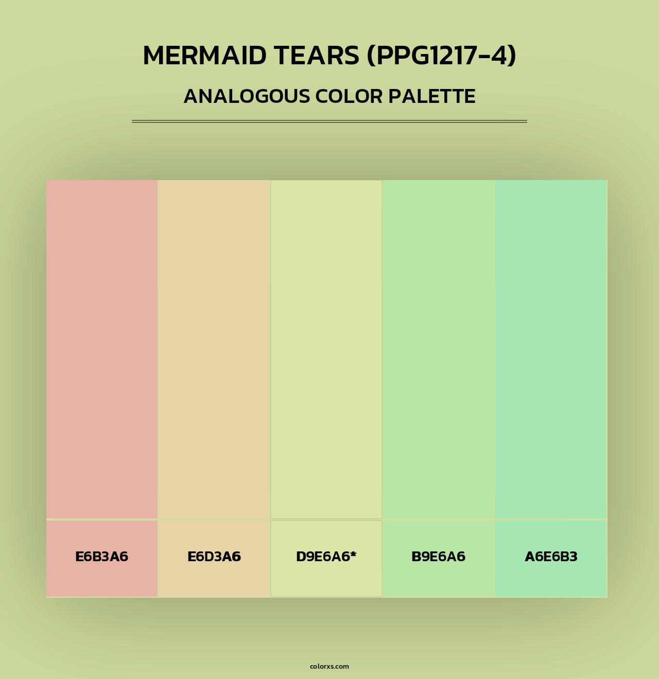 Mermaid Tears (PPG1217-4) - Analogous Color Palette