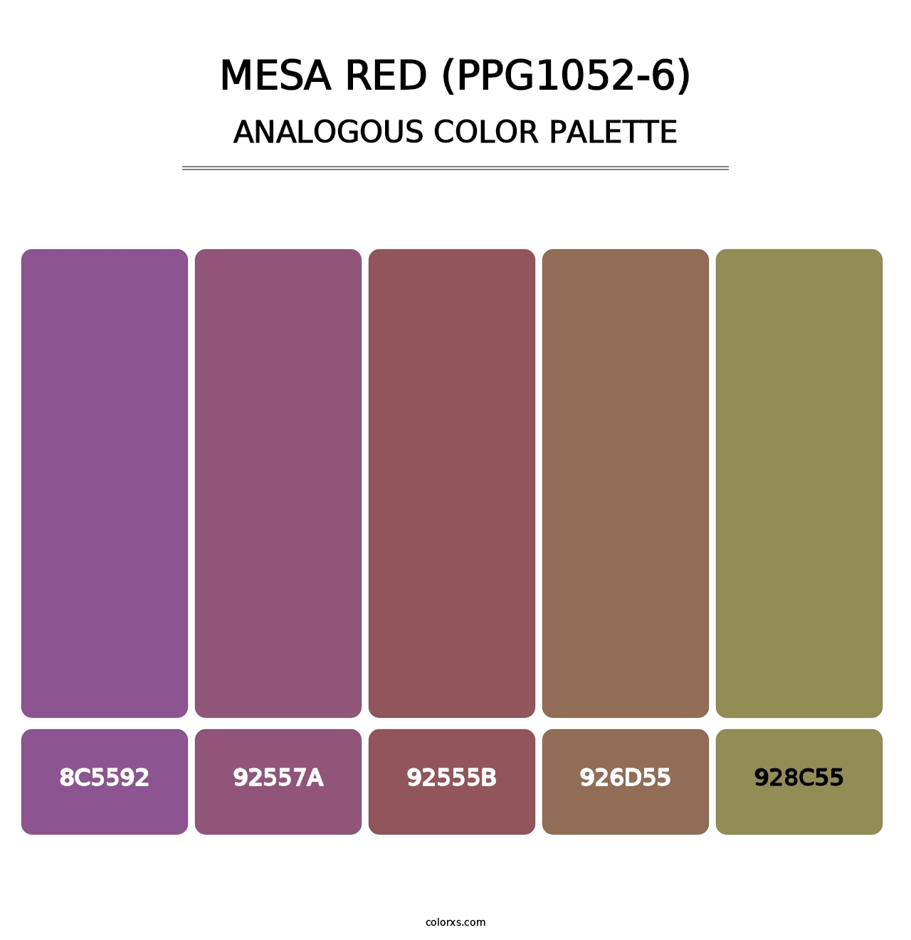 Mesa Red (PPG1052-6) - Analogous Color Palette