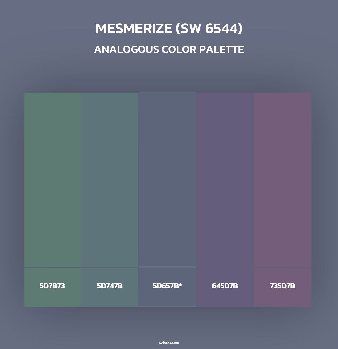 Mesmerize (SW 6544) - Analogous Color Palette