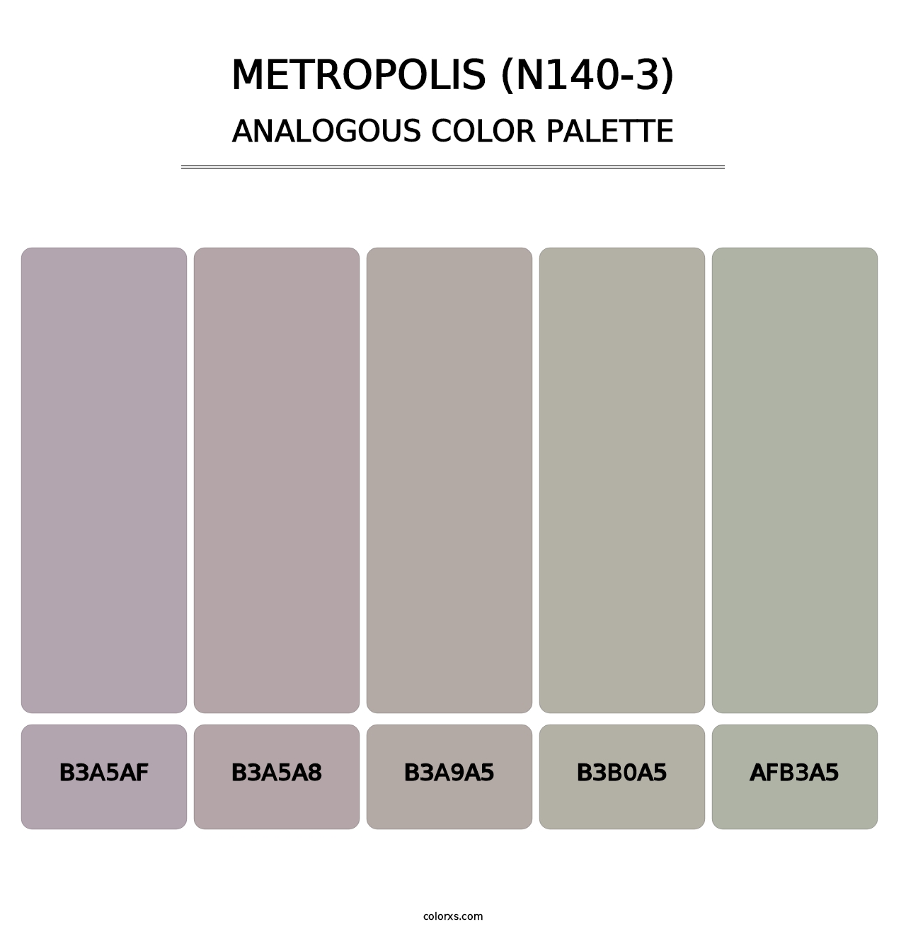 Metropolis (N140-3) - Analogous Color Palette