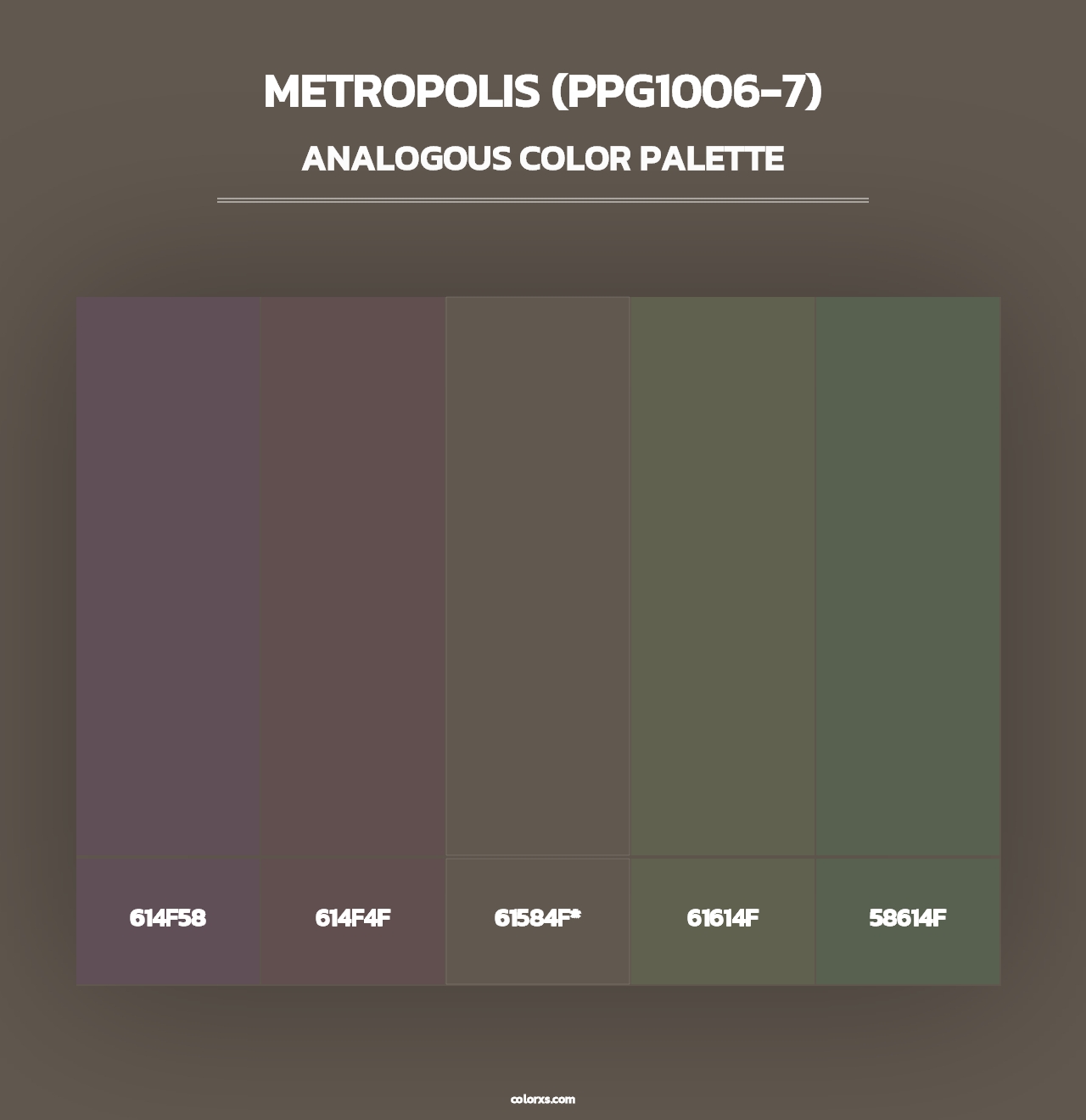 Metropolis (PPG1006-7) - Analogous Color Palette