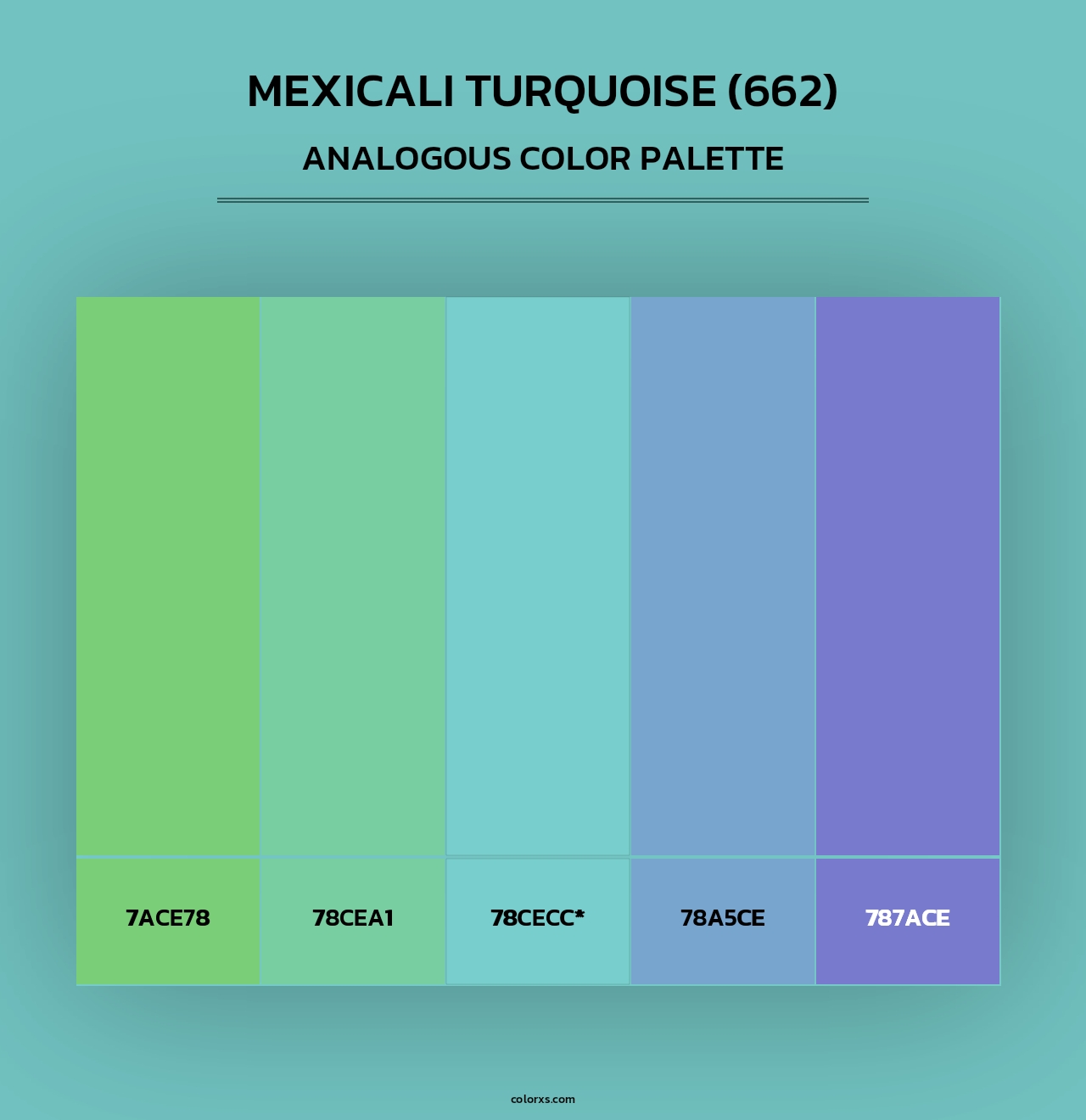 Mexicali Turquoise (662) - Analogous Color Palette