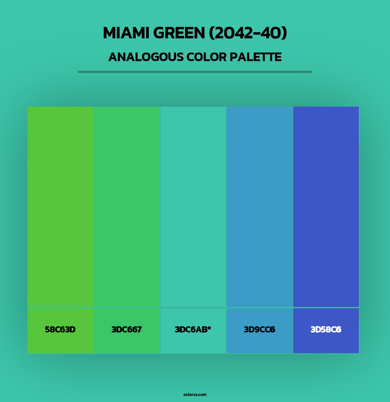 Miami Green (2042-40) - Analogous Color Palette