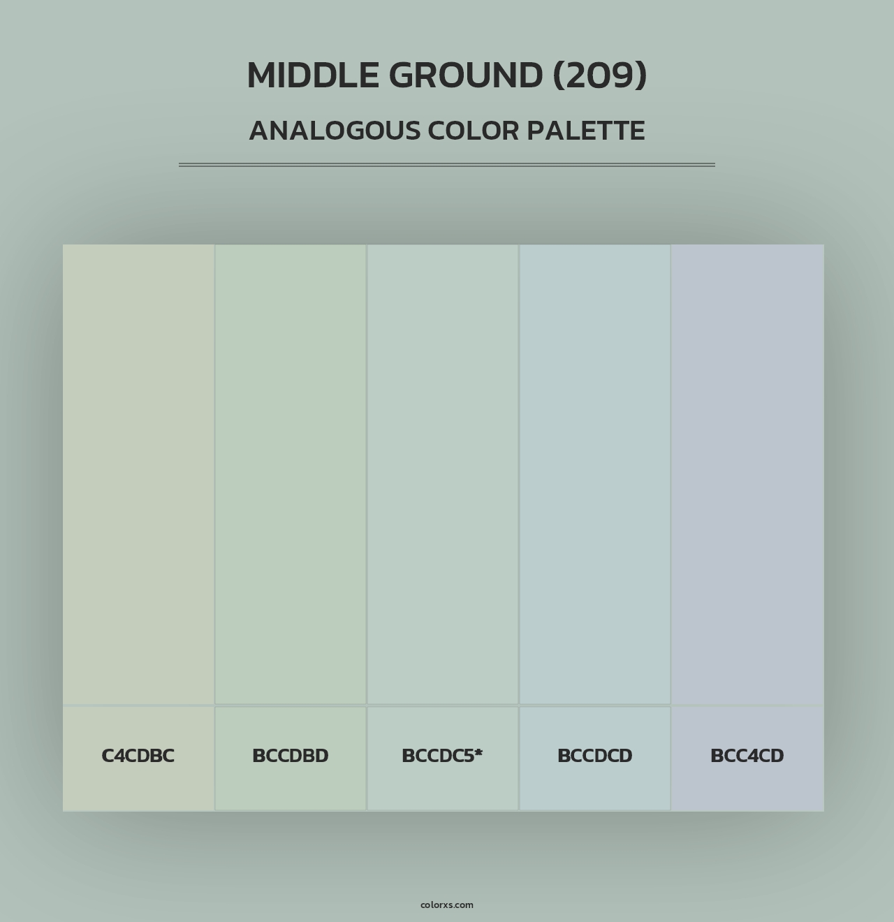 Middle Ground (209) - Analogous Color Palette