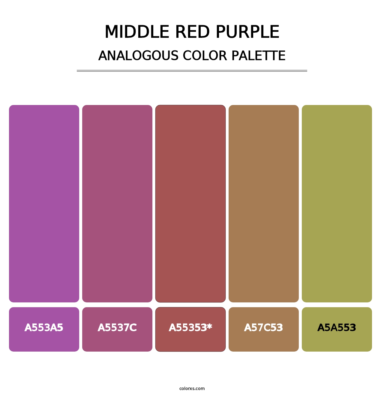Middle Red Purple - Analogous Color Palette