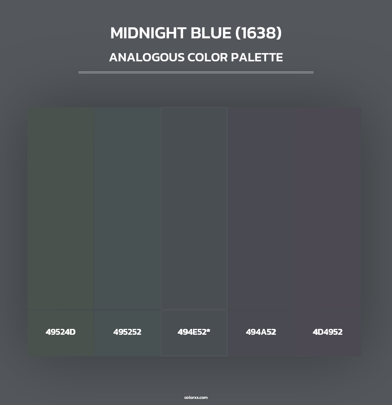 Midnight Blue (1638) - Analogous Color Palette