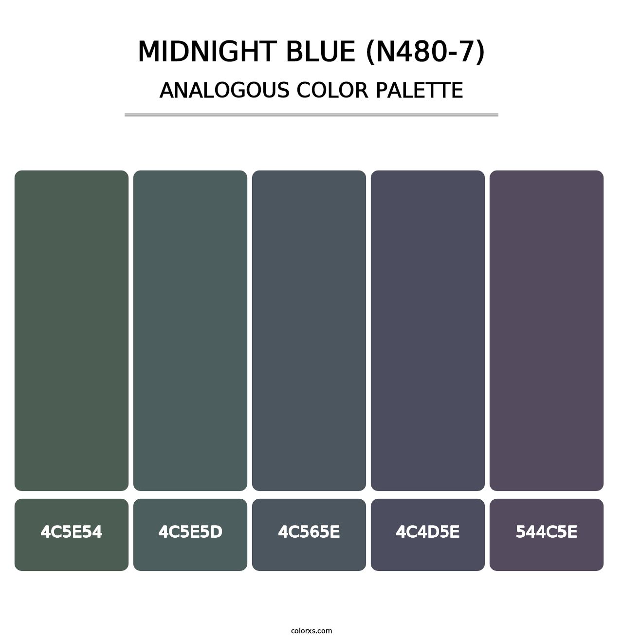 Midnight Blue (N480-7) - Analogous Color Palette