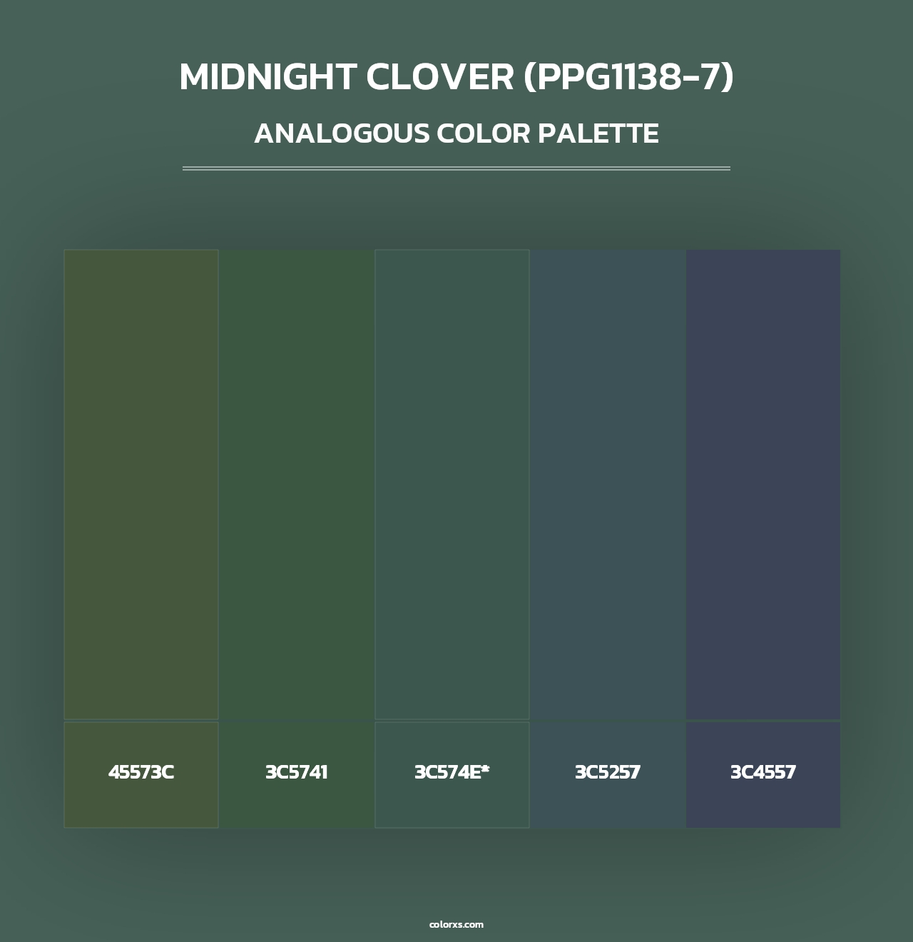 Midnight Clover (PPG1138-7) - Analogous Color Palette
