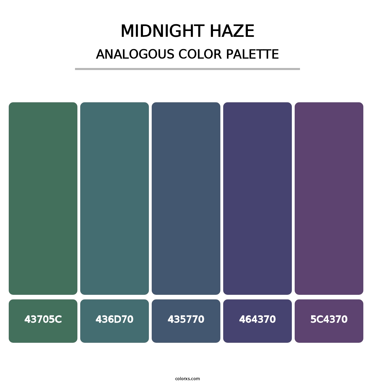 Midnight Haze - Analogous Color Palette