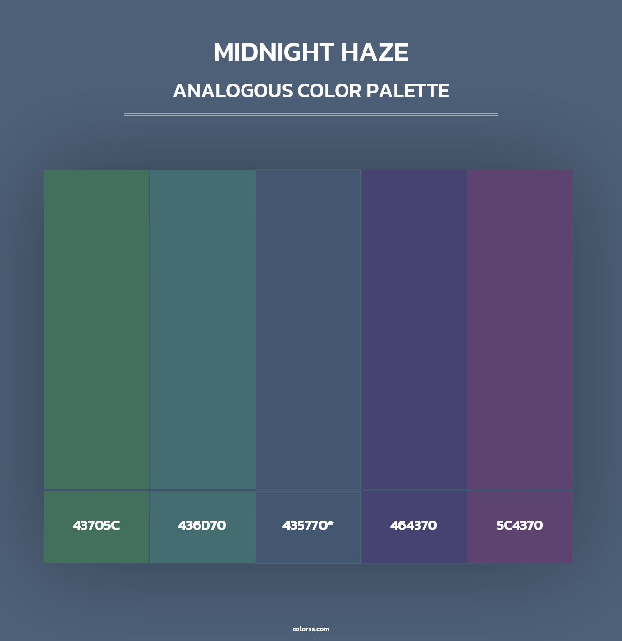 Midnight Haze - Analogous Color Palette