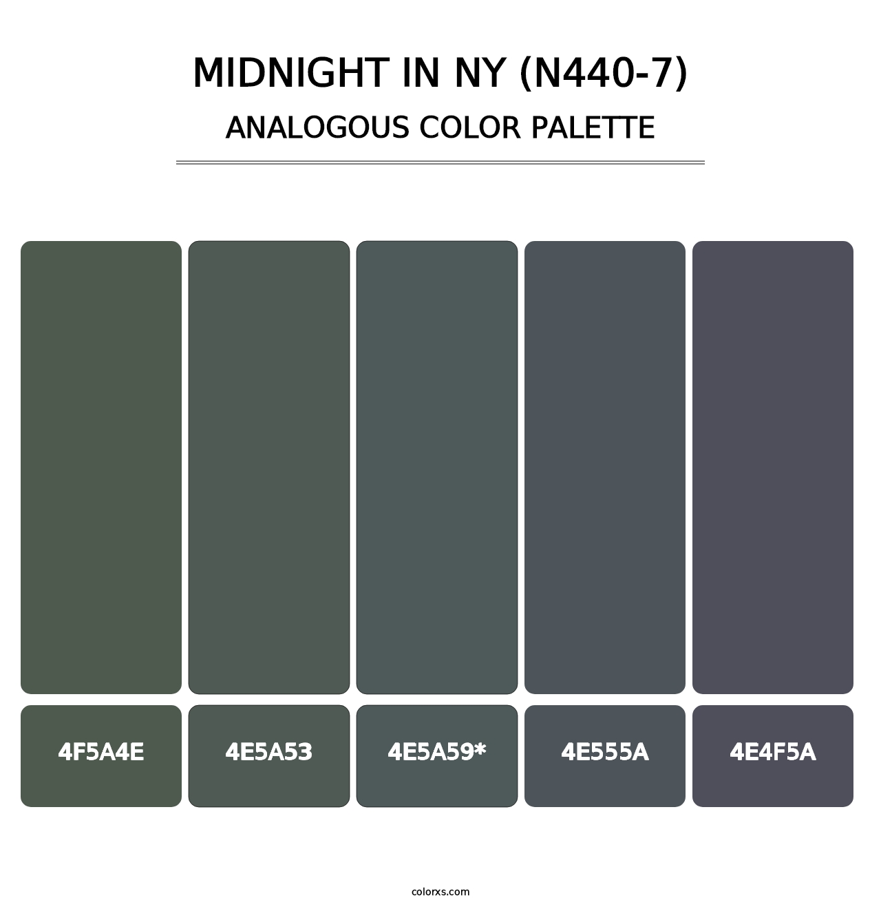 Midnight In Ny (N440-7) - Analogous Color Palette