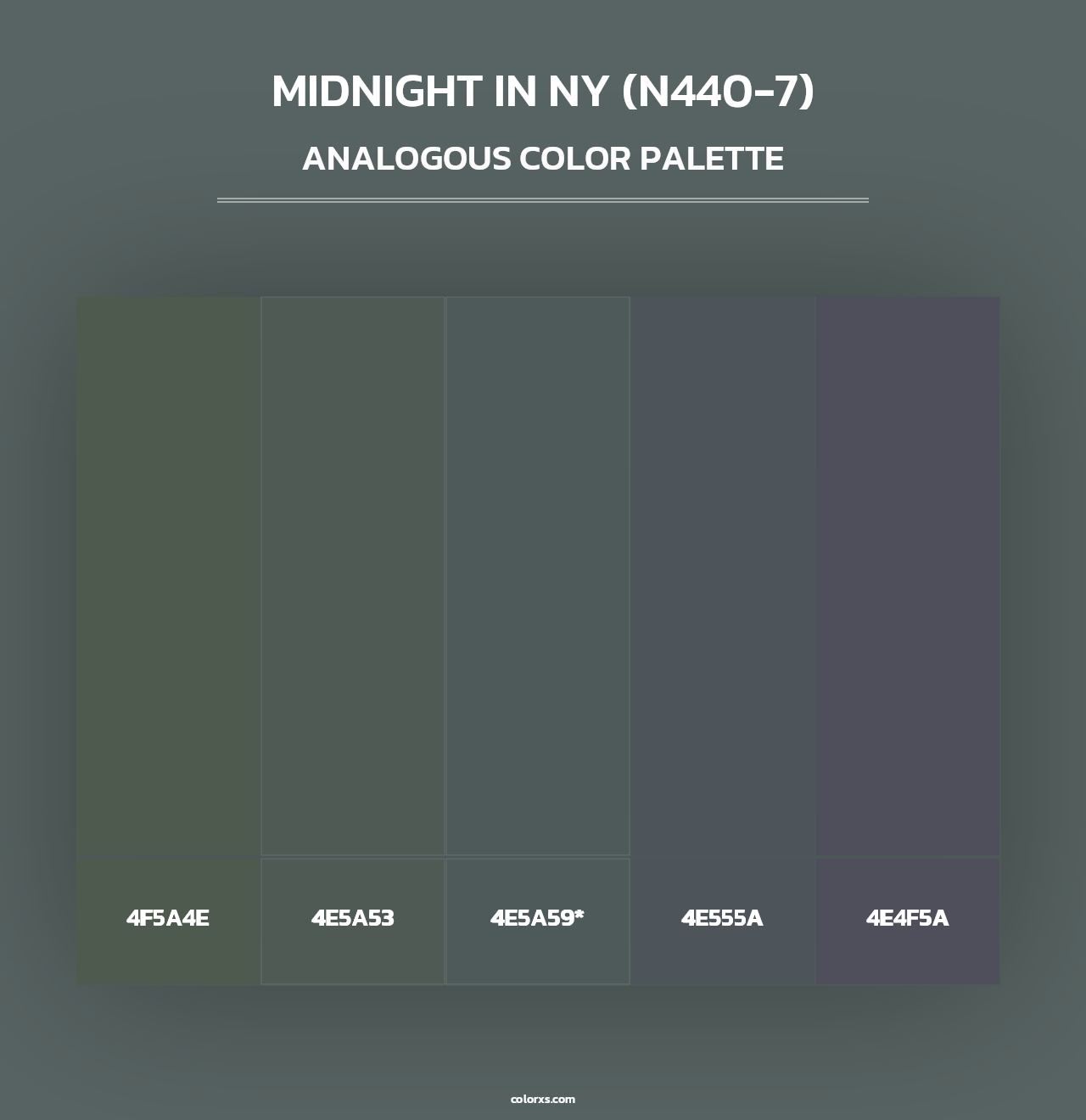 Midnight In Ny (N440-7) - Analogous Color Palette