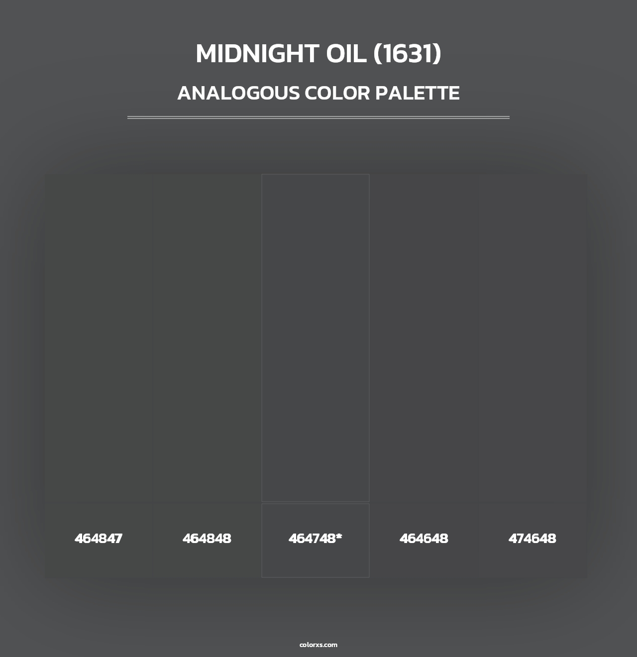 Midnight Oil (1631) - Analogous Color Palette