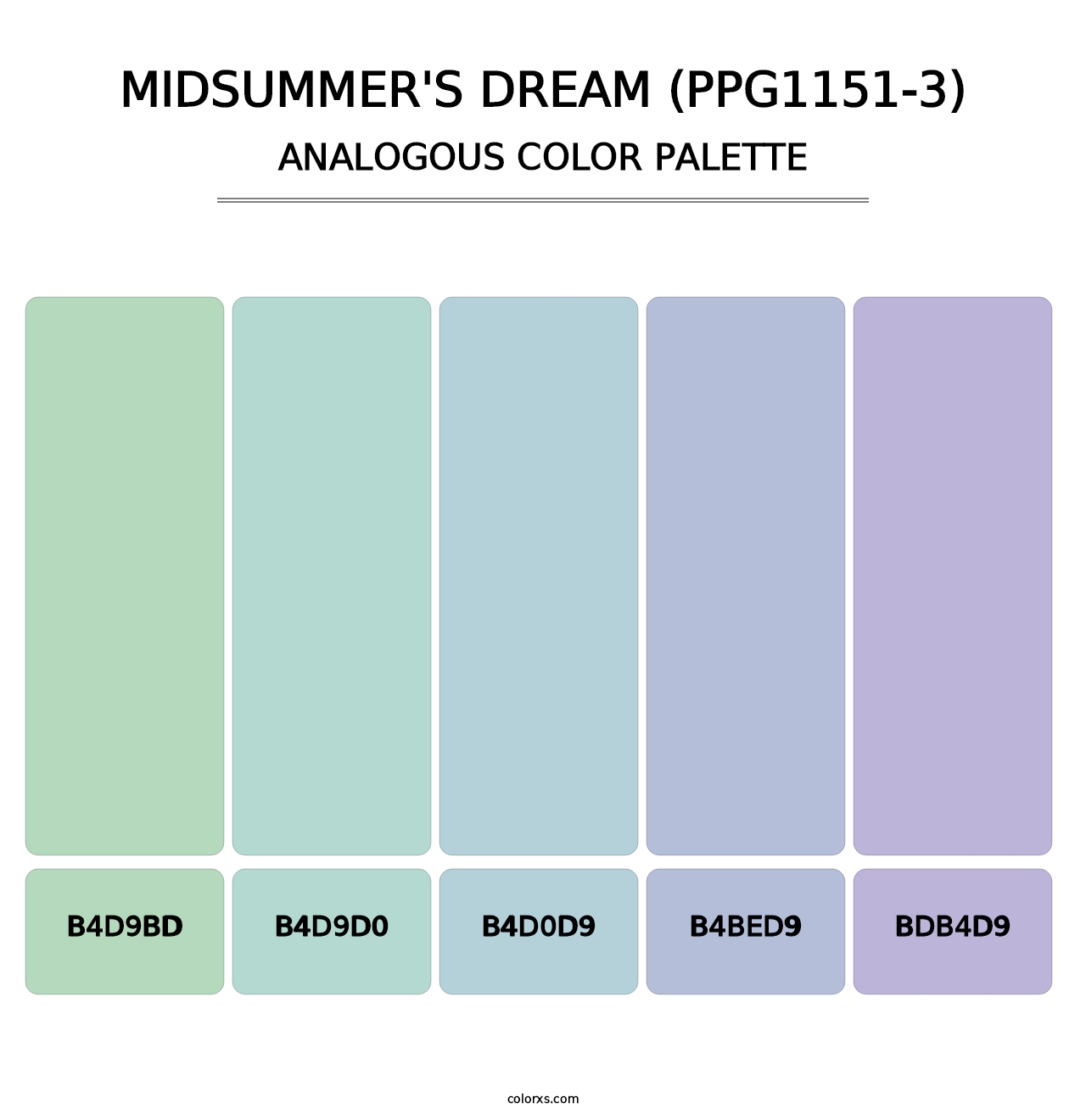 Midsummer's Dream (PPG1151-3) - Analogous Color Palette