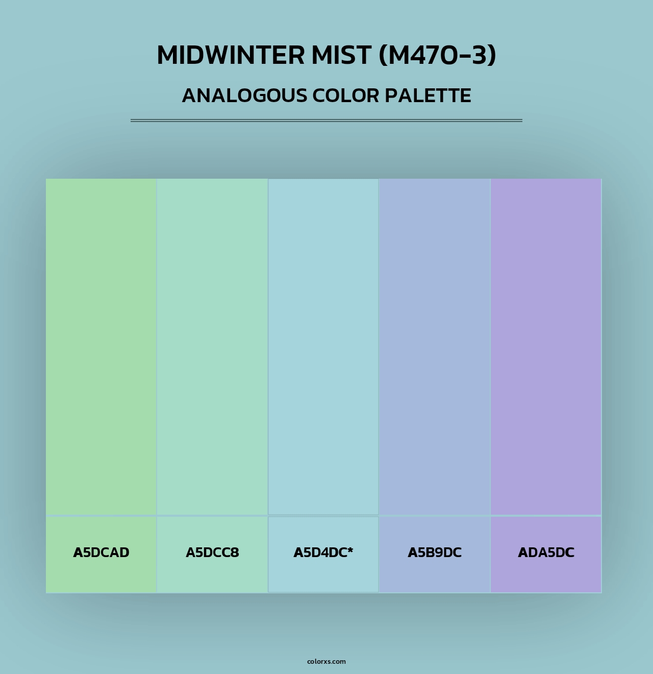 Midwinter Mist (M470-3) - Analogous Color Palette