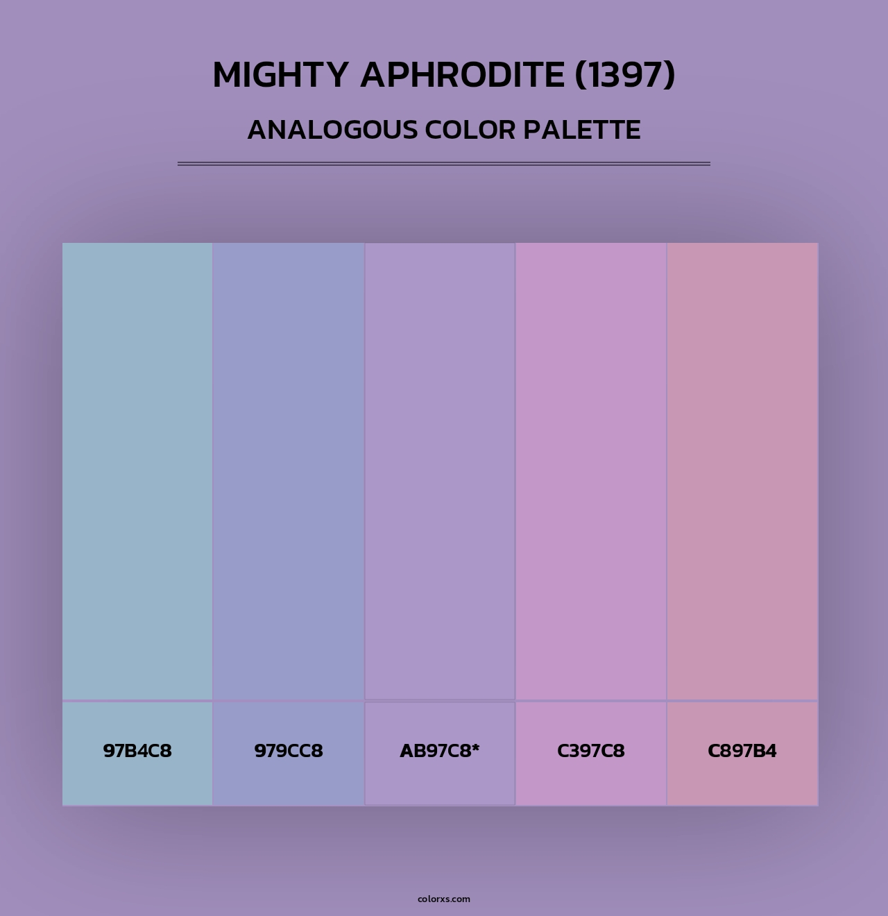 Mighty Aphrodite (1397) - Analogous Color Palette