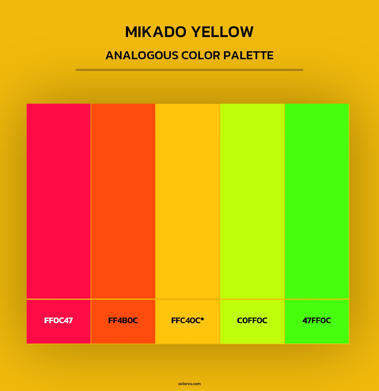 Mikado yellow - Analogous Color Palette