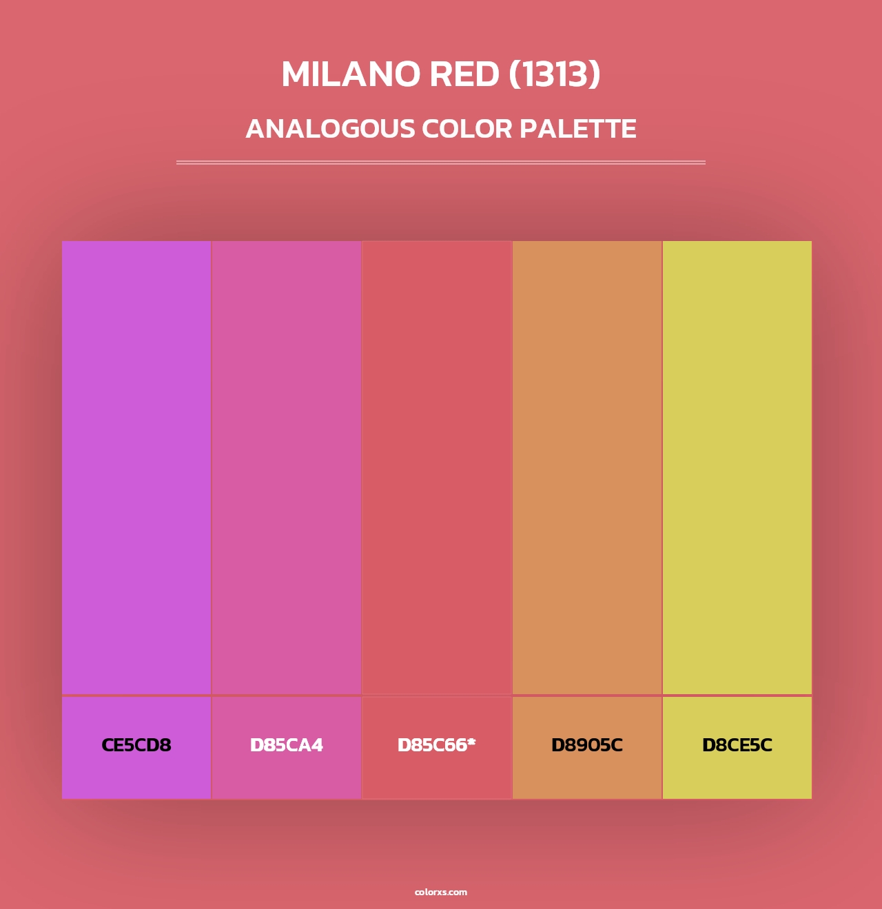 Milano Red (1313) - Analogous Color Palette