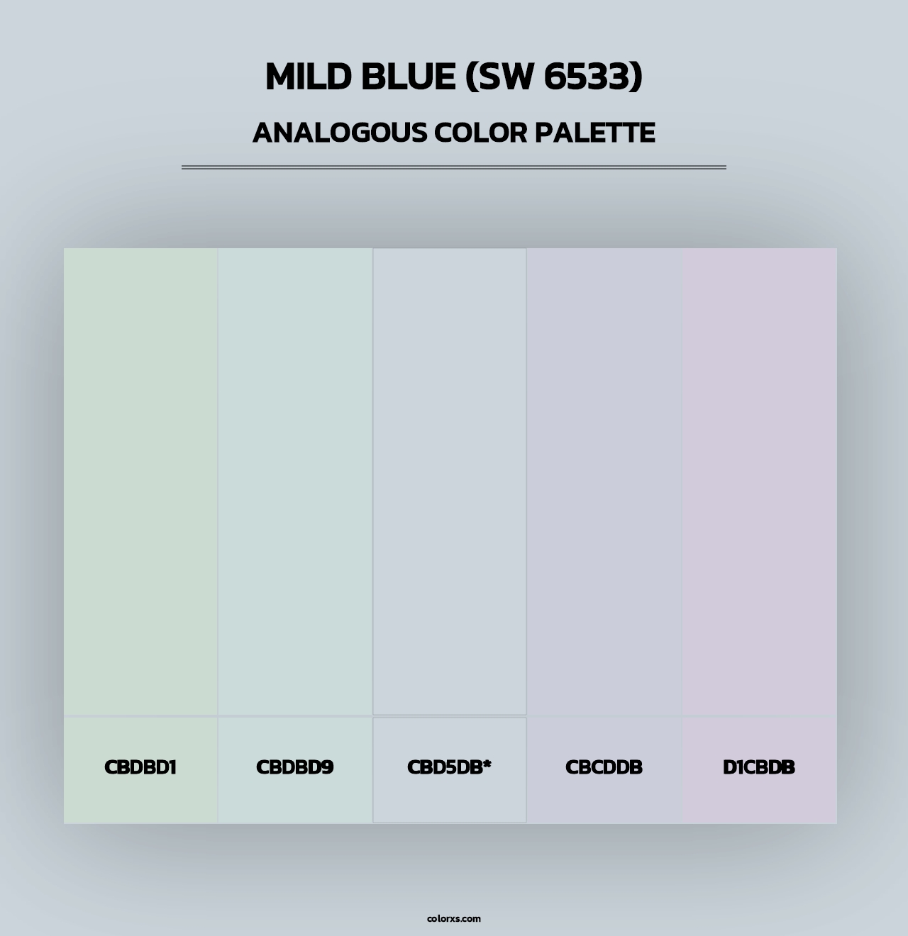 Mild Blue (SW 6533) - Analogous Color Palette