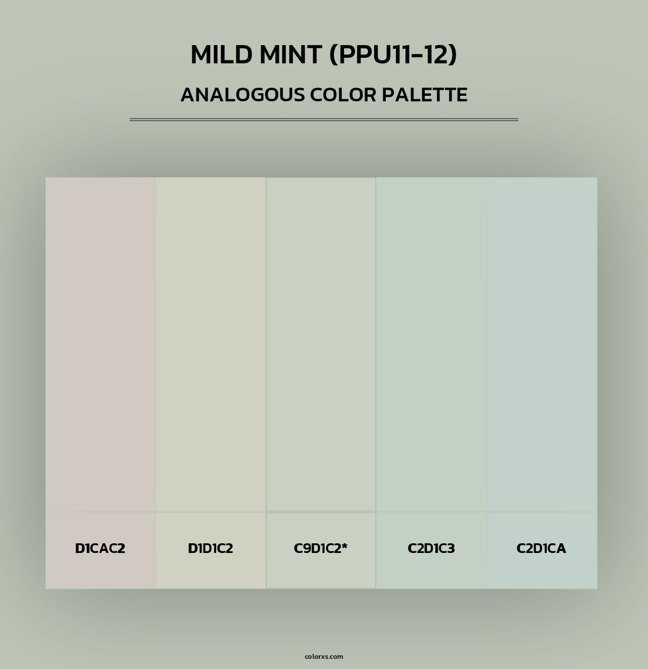Mild Mint (PPU11-12) - Analogous Color Palette