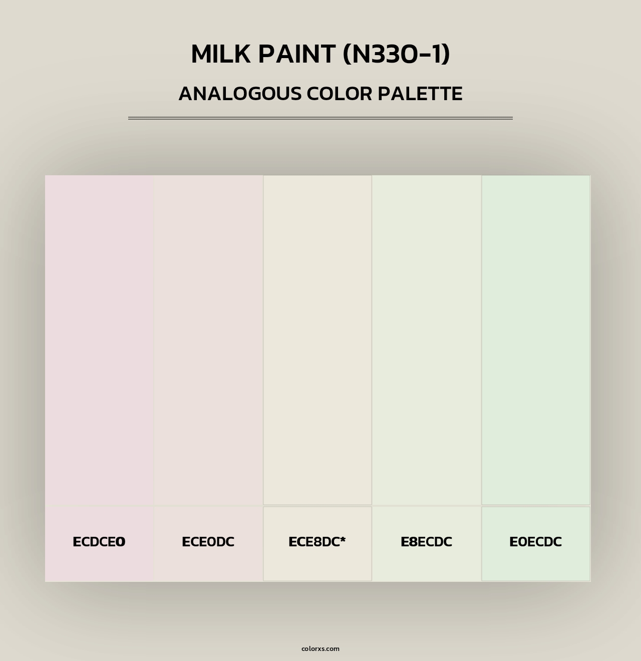 Milk Paint (N330-1) - Analogous Color Palette
