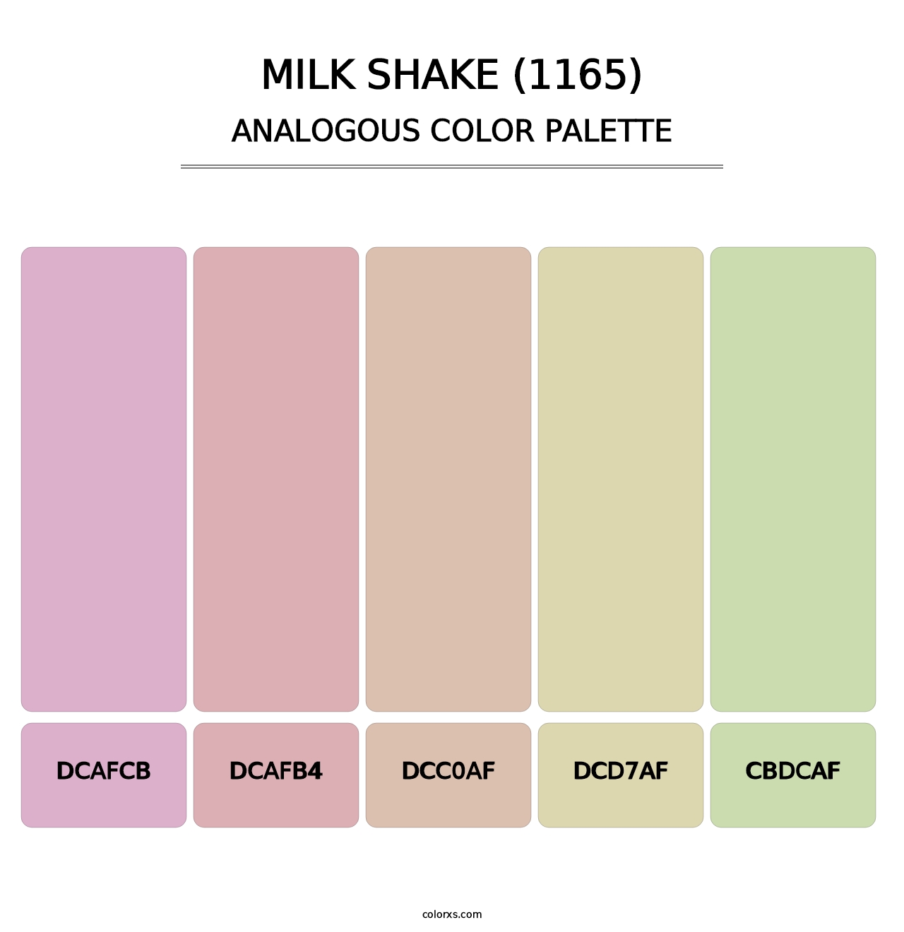 Milk Shake (1165) - Analogous Color Palette