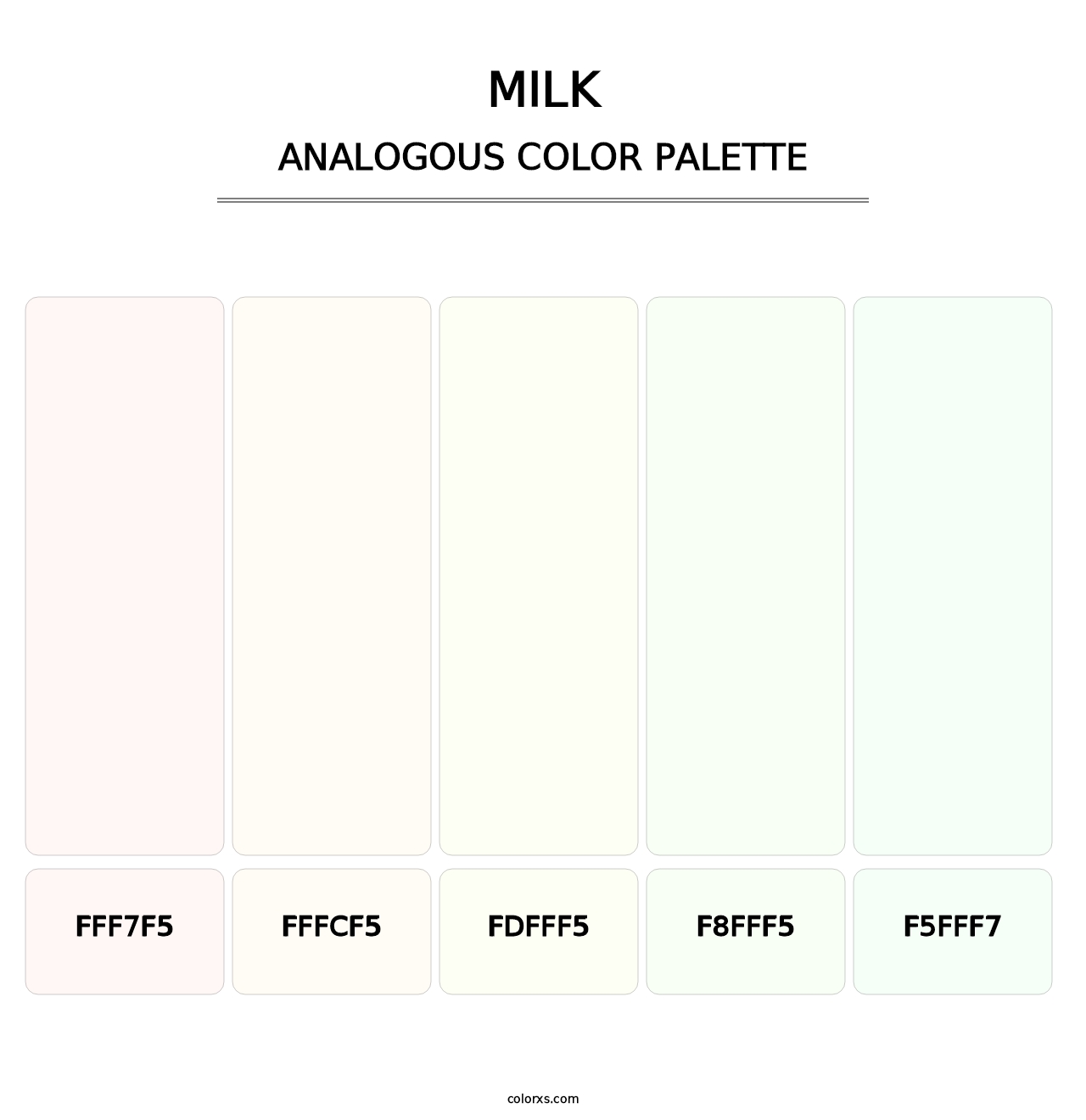 Milk - Analogous Color Palette