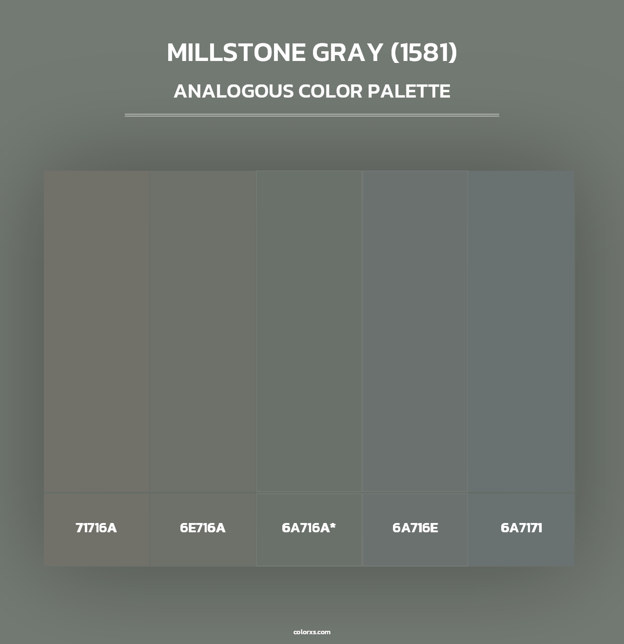 Millstone Gray (1581) - Analogous Color Palette