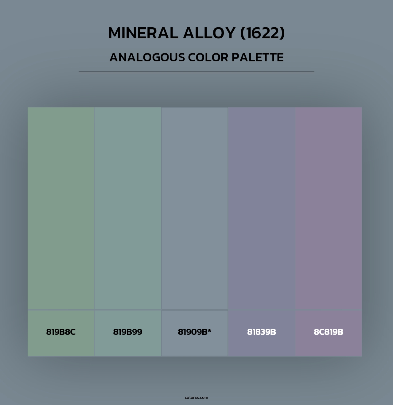 Mineral Alloy (1622) - Analogous Color Palette