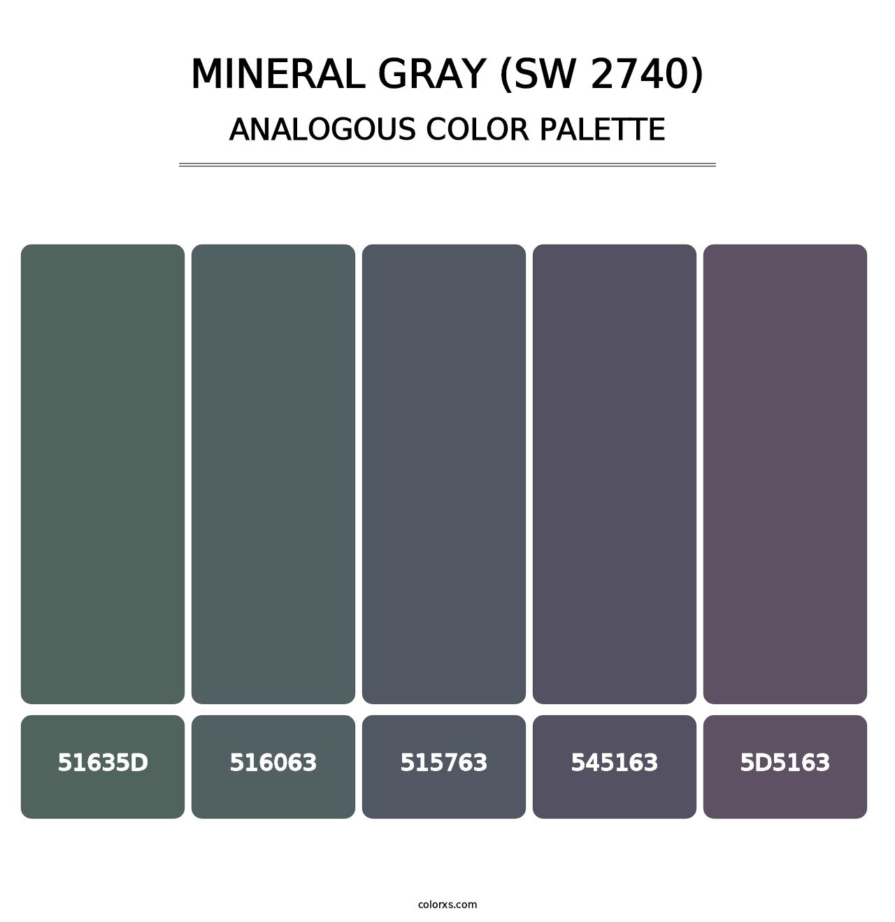 Mineral Gray (SW 2740) - Analogous Color Palette