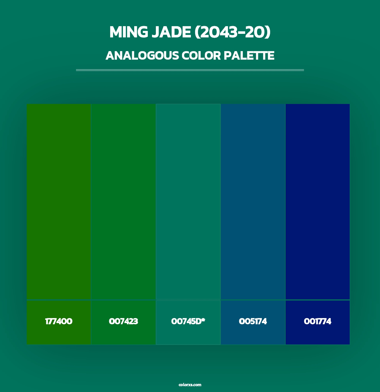 Ming Jade (2043-20) - Analogous Color Palette