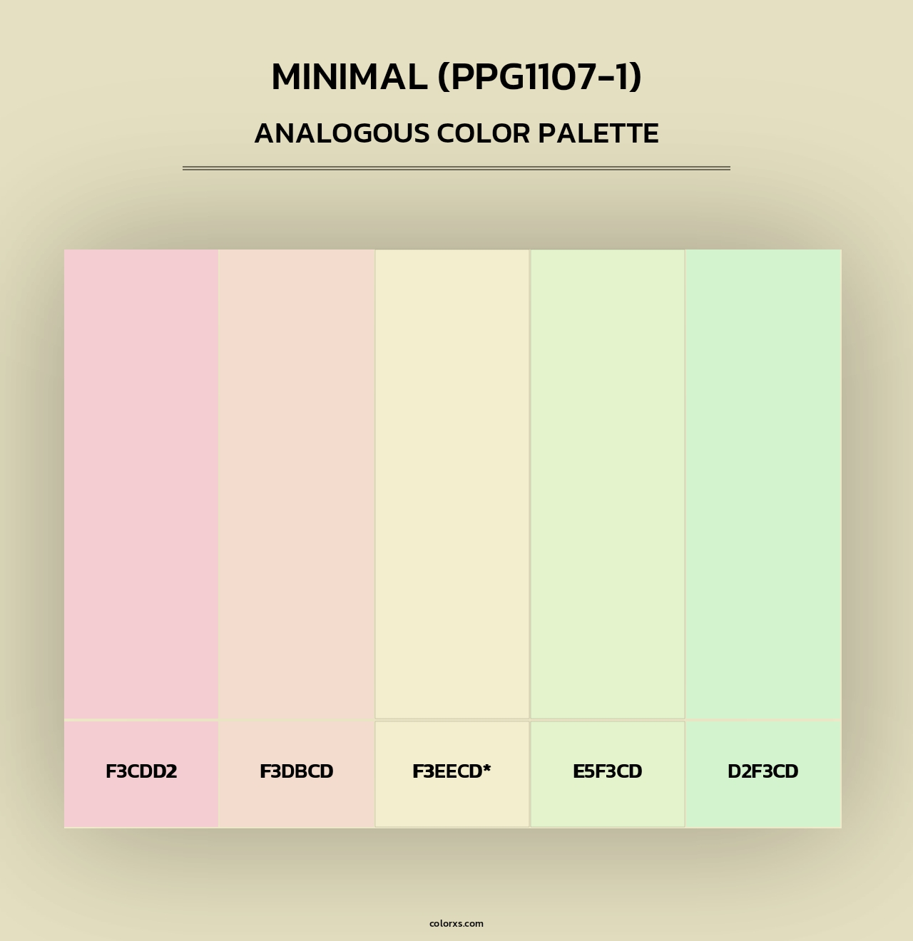 Minimal (PPG1107-1) - Analogous Color Palette