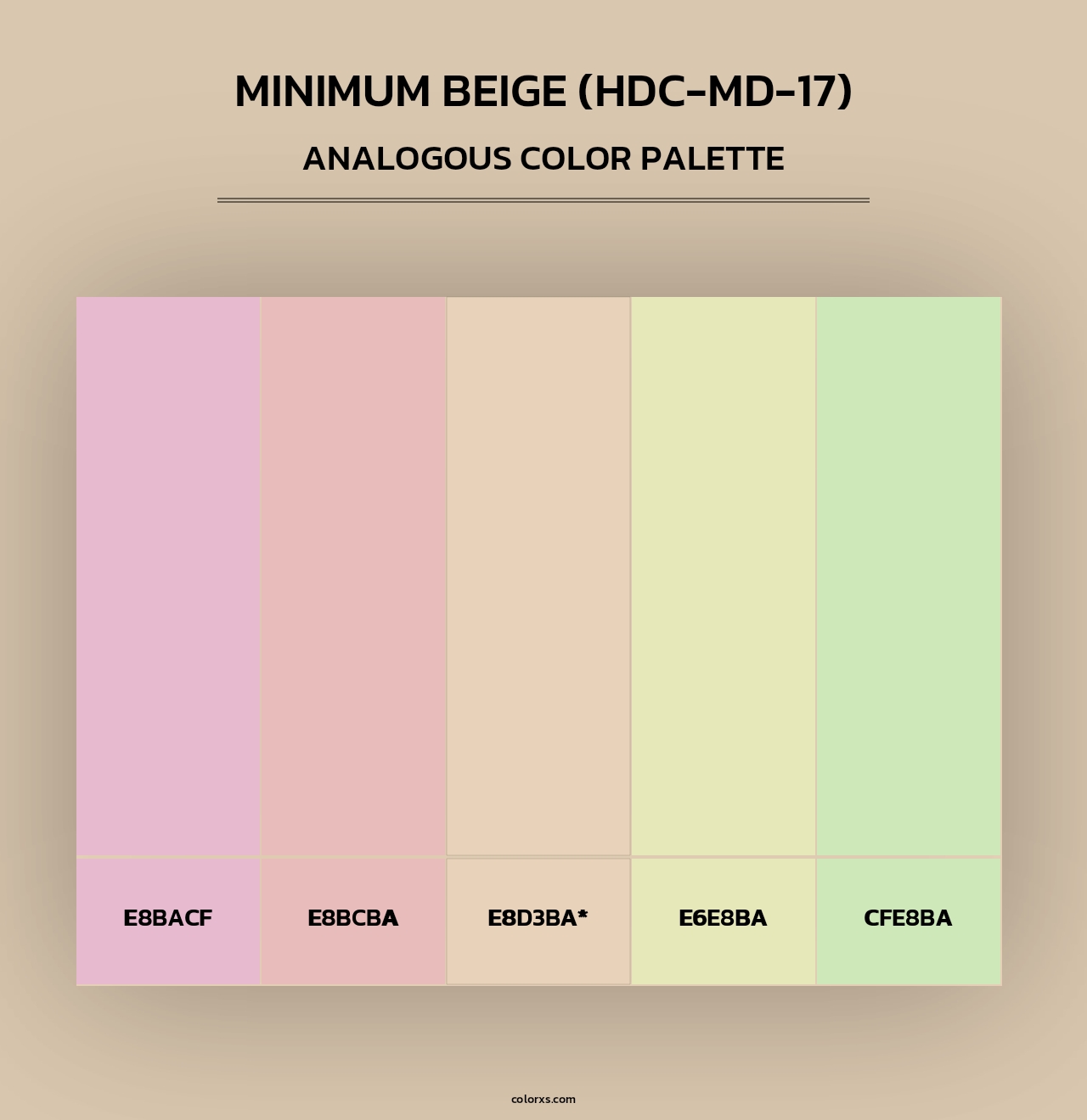 Minimum Beige (HDC-MD-17) - Analogous Color Palette