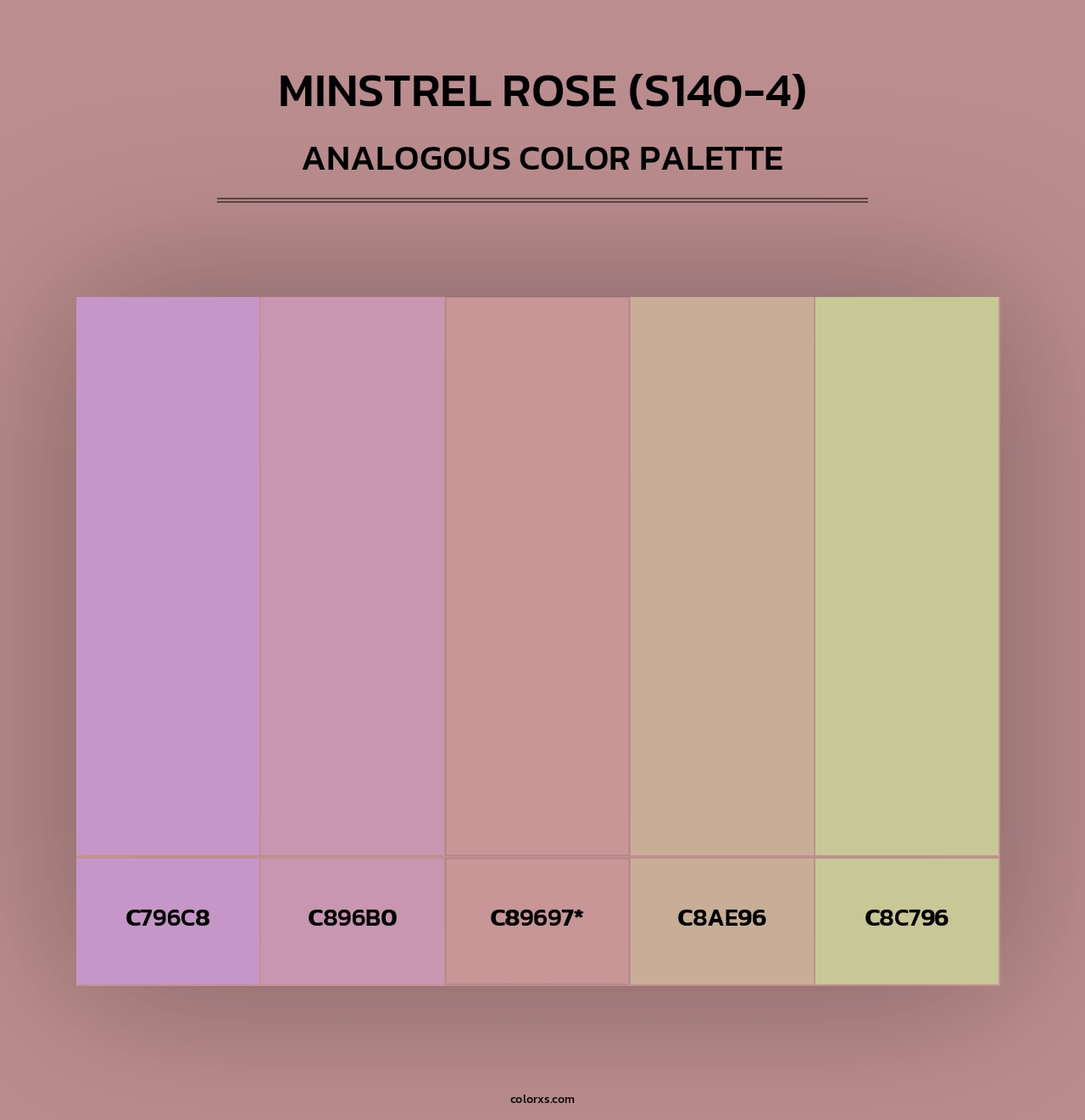 Minstrel Rose (S140-4) - Analogous Color Palette